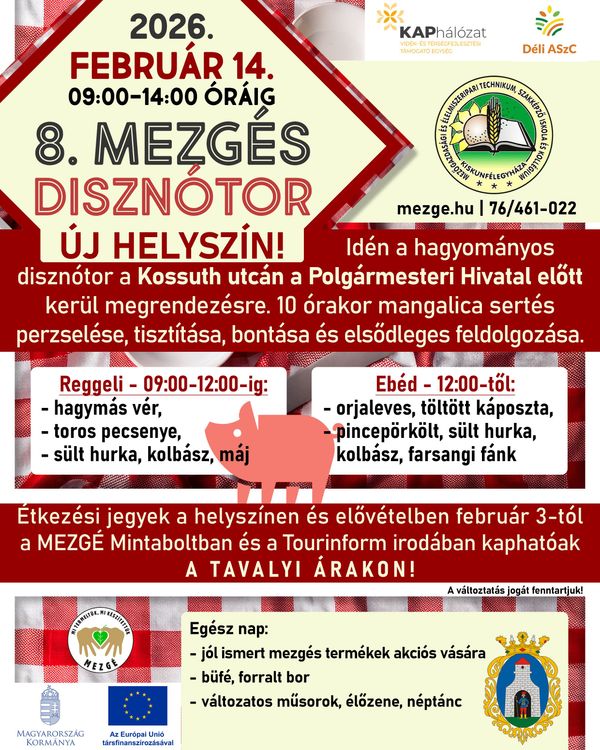 2026. február 14-én 8. Mezgés Disznótor!